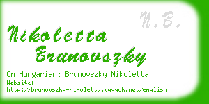 nikoletta brunovszky business card